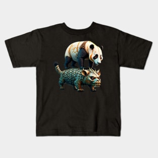 PANDA RIDE Kids T-Shirt